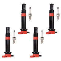 High-Performance Ignition Coil and Spark Plug Kit for 2006-2011 Hyundai Accent, 2006-2011 Kia Rio/Rio5