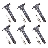 OE Replacement Ignition Coil and Spark Plug Kit, 2009-2011 Mitsubishi Endeavor/Galant LS SE 3.8L V6
