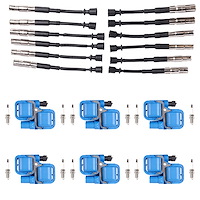 High-Performance Ignition Coil, Spark Plug, and Spark Plug Wire Kit for Mercedes-Benz C55 S55 AMG
