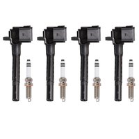 OE Replacement Ignition Kit with 4 Coils & 4 Plugs for 2016-2019 Infiniti Q50 & 2015-2020 Mercedes-Benz GLA250 2.0L L4