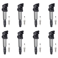 OE Replacement Ignition Coil and Spark Plug Kit, BMW 550i/650i/X5 4.8L V8