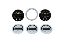X-Series Temperature Gauge 100~300F / 40~150C Accesory Kit. Silver Bezel. Black Transmission & Oil F
