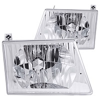 111026 Chrome Housing Headlights 1992-2003 Ford Econoline Van