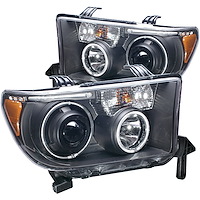 111174 Black Housing Headlights 2007-2013 Toyota Tundra/Sequoia