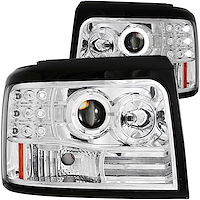 111183 Chrome Housing Headlights 1992-1996 Ford Bronco