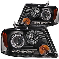 111204 Black Housing Headlights 2004-2008 Ford F-150
