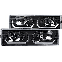 111299 Black Housing Headlights 1988-1998 GM Full Size Truck/SUV