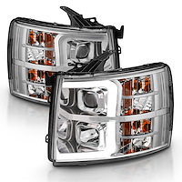 111481 Projector Headlight Set Fits Select Chevy Silverado 1500/2500/3500 HD