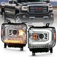 111486 Black Housing Headlights 2016-2019 GMC Sierra 1500