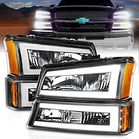 111501 Crystal Headlight Set Fits Select GM Truck/SUV