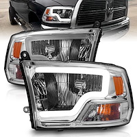 111516 Crystal Headlight Set Fits Select Ram 1500/2500/3500, Dodge Ram 1500/2500/3500
