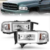 111555 LED Crystal Headlight Set 1994-2001 Dodge Ram 1500, 1994-2002 Dodge Ram 2500, 1994-2002 Dodge Ram 3500