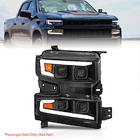 111566-R LED Projector Headlight 2022-2022 Chevy Silverado 1500 LTD, 2019-2021 Chevy Silverado 1500