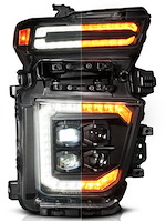 111619X-R Full LED Z-Series Projector Headlight for 2020-2024 Chevy Silverado 2500, 3500 HD Trucks [Right/Passenger Side]