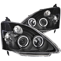 121057 Black Housing Headlights 2002-2004 Honda Civic