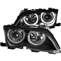 121140 Black Housing Headlights 2002-2005 BMW 3 Series E46