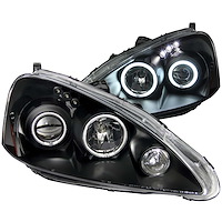 121197 Black Housing Headlights 2005-2006 Acura RSX