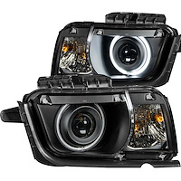 121312 Black Housing Headlights 2010-2013 Chevy Camaro