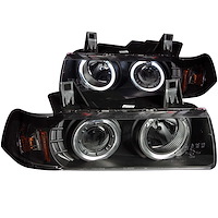 121325 Black Housing Headlights 1992-1998 BMW 3 Series E36