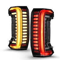 311454X Full LED Black Tail Lights w/Clear Lens, Initiation & Sequential Signal Fits Select Toyota Tundra