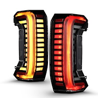 311455X Full LED Tail Lights Black Smoke Lens w/Ignition Initiation & Sequential Fits Select Toyota Tundra