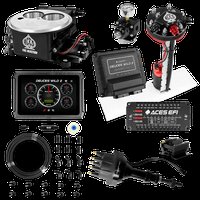 Complete Deuces Wild 2 EFI Conversion Kit for 2300-Flange Intake Manifolds [Black]