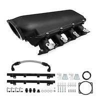 AM2045NB Low-Ram Intake Manifold for GM LS Engines, Rectangle Port [Black Finish]