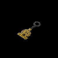 Rubber Spade-Shaped Keychain with Aces EFI Branding