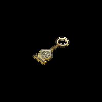 Metal Spade-Shaped Keychain with Aces EFI Branding