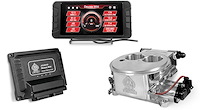 AS2019P Deuces Wild 2-Barrel TBI EFI System, Fits 2300-Flange Intake Manifold, Polished