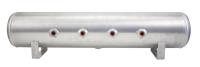 4 Gal Alum Air Tank - 4 1/4 face ports 2 3/8 end ports & 1/4 drain port - 30 L x 6 D