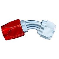 Reusable Steel Non-Swivel 45 deg. Elbow -04AN Hose Size S.A.E. 37 deg. JIN/AN