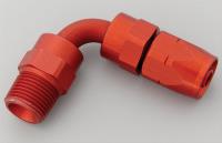 Reusable Swivel Male Pipe 90 deg. 3/8 NPTF Thread Size -06AN Hose Size Aluminum