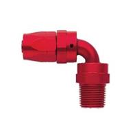 Reusable Swivel Male Pipe 90 deg. 1/2 NPTF Thread Size -08AN Hose Size Aluminum