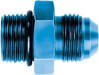 -10AN Dash x -12AN Dash Aluminum Blue Anodized - O-Ring Boss To Male 37 deg.