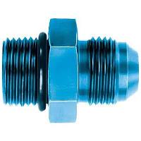 -12AN Dash x -12AN Dash Aluminum Blue Anodized - O-Ring Boss To Male 37 deg.