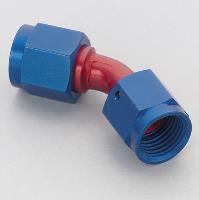 -06AN Dash x -06AN Dash Aluminum - 45 deg. Female Flare Swivel