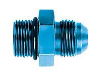 O-Ring Boss To Male 37° " A" Dash Size: -12AN " B" Dash Size: -12AN Blue Anodized