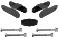 Leaf Spring Shackle Lift Kit fits Select Late-Model GM Colorado/Canyon, +2 in. Rear Lift Height [Bare Finish]