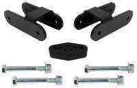 Leaf Spring Shackle Lift Kit fits Select Late-Model GM Colorado/Canyon, +2 in. Rear Lift Height [Black Powder-Coated Finish]