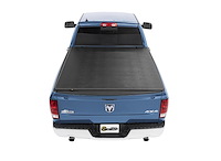 EZ Fold Soft Tri-Fold Tonneau Cover, Black, w/Tail Gate Spoiler, Without Bed Rail Storage,