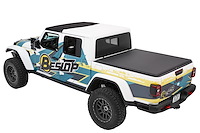 19280-35 EZ-Roll Soft Tonneau Cover Fits Select Jeep Gladiator Black Diamond, Leather-Grain Vinyl-Coated Polyester]