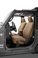 Seat Covers, Tan, Fits Factory Seats, Pair,