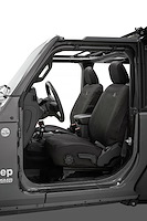 29293-35 Seat Covers for 2018-2024 Jeep Wrangler JL 2-Door [Black Diamond, Fits Factory Seats]