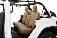 Seat Covers, Tan, Fits Factory Seats w/o Fold Down Arm Rests, Sold Individually,