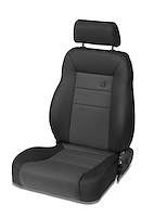 39460-15 TrailMax II Pro Jeep Seat for 1976-2006 Jeep CJ/Wrangler [Right/Passenger Side, Black Denim Vinyl w/Cloth Insert]