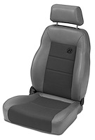 39461-09 TrailMax II Pro Jeep Seat for 1976-2006 Jeep CJ/Wrangler [Left/Driver Side, Charcoal Vinyl w/Cloth Insert]