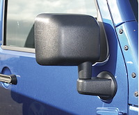 Mirror Replacement Set, Black, Left And Right, ABS Composite, Heavy Duty Plastic, JK Factory Design, Manual Mirrors,