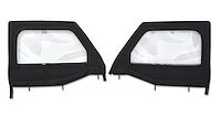 HighRock 4x4 Element Upper Fabric Half Doors, Black Twill, Front,