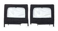 HighRock 4x4 Element Upper Fabric Half Doors, Black Twill, Rear,
